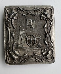 Vintage 1975 Bergamont Brass Works Civil War Cannon Belt Buckle F132 Made in USA