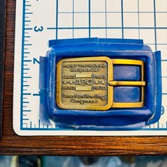 Vintage American Bowling Congress Belt Buckle Gold Tone 2.5×2&Prime; Award Vintage