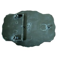 Vintage Horse Head Western Pewter Belt Buckle Raintree Made In USA 70s