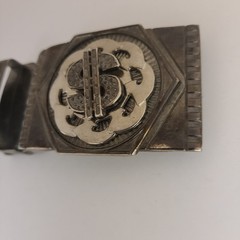 Silver Tone Dollar Sign Belt Buckle Spinner Spinning for 1.5&Prime; Belt