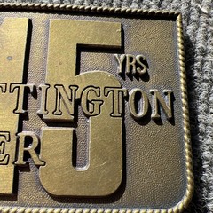 Vintage Belt Buckle NRA Whittington Center 15 years Brass Q739
