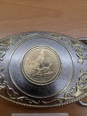Belt Buckle With 1$ Coin (Treaty With The Delawares)2015 Fcm