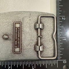 Handyman Club of America Life Member Belt Buckle Vintage 1996 Pewter Finish