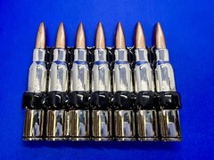 Ammo Bullets Clip MOS Figural Seven Shots Gun Collectors Heavy Large Belt Buckle