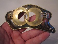 VINTAGE ABSTRACT DESIGN BELT BUCKLE – HANDMADE METAL – GW17