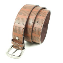 BC Belts USA Distressed Large (36-38&Prime; Waist), Brown – Vertical Usa Flag