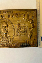 Vintage Maxwell House Coffee $100 Bill Brass Belt Buckle