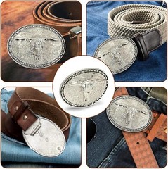 Western Cowboy – Texas Longhorn Belt Buckle for Men Women