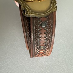 1978 Raintree Bass Fish Belt Buckle USA Leather Belt Brass Bronze Father Day 42