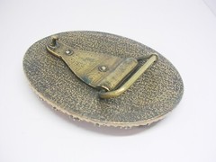 Belt Buckle Western Style Multi Color Beads Brass Finish