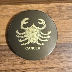 VTG Cancer Belt Buckle 2.5&Prime; Round Crab June – July Zodiac Sign Astrology