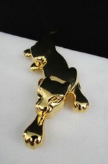 New Men Women Fashion Buckle Gold Metal Panther Narrow Skinny Belt Safari
