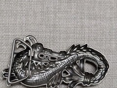 vintage Y2K belt buckle DRAGON metal ASIAN cowboy western CHINESE japanese