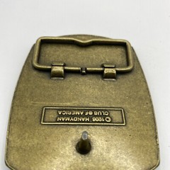 VTG 1996 Handyman Club Of America Life Member Belt Buckle Trucker Brass 3×2.5”