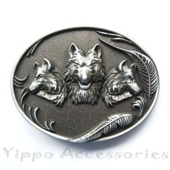 Wolves Wolf Animal Western Metal Belt Buckle