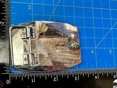 Adidas Silver Colored Striped Golf Sports Trophy Style Vintage Belt Buckle