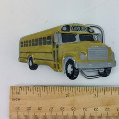 Great American Buckle Belt Buckle Yellow Enamel School Bus Transport