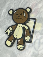 Ripped Zombie Bear Cartoon Belt Buckle Enamel Metal Men Woman Unisex Cartoon