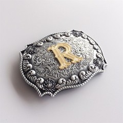 Western Initial Letter R Belt Buckle Gurtelschnalle also Stock in US