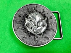 Flaming Sun Solar Flare Grinning Creepy Smile Novelty Belt Buckle by Buckle Rage