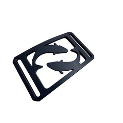 GRIP6 Belt Buckle Mens OS Blue Salmon Graphic Aluminum Lightweight USA Made
