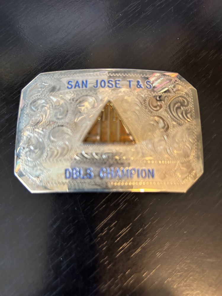 Vintage Collectible San Jose T & S DBLS Champion Belt Buckle