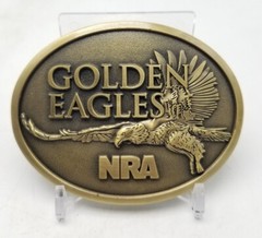 NRA 2013 Golden Eagles Limited Edition Belt Buckle With Box NEW No papers