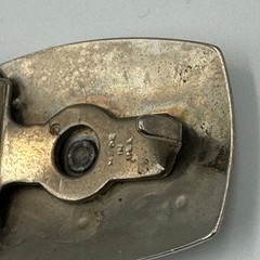 Vintage Western Cowboy Boots Belt Buckle Silver Brass Tone Floral Made in USA
