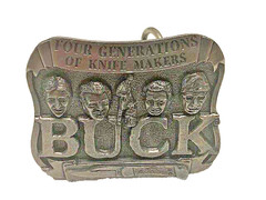 Original Buck Knives Commemorative Pewter Belt Buckle Discontinued. READ