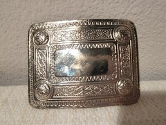 Kilt Belt Buckle Thistle 4 Dome Mirror Design/Celtic design kilt belt Buckle