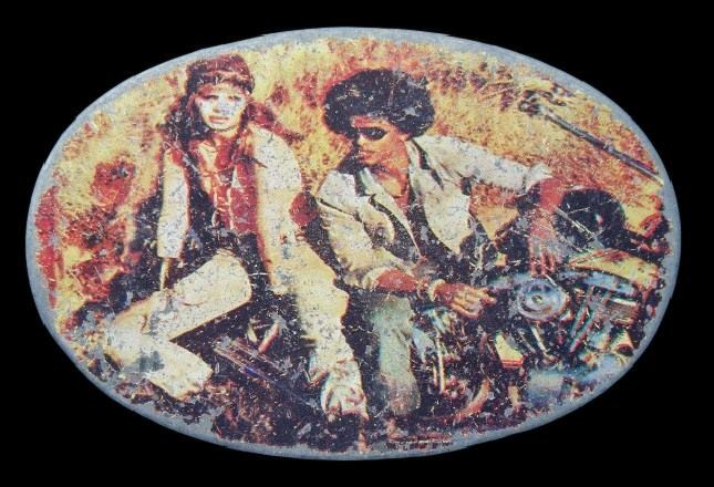 Peace & Love Afro Long Hair Cut Hippy Era 60&prime; 70&rsquo;s Belt Buckle Buckles
