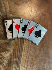 5 ACES Belt Buckle Stylish and Functional Gift for man RARE FIND UNIQUE