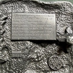 Vintage 1984 Siskiyou Railroads Built America Pewter Belt Buckle Train USA Made