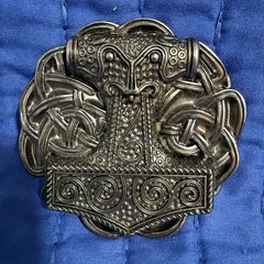 Thor&rsquo;s Hammer Belt Buckle Viking Celtic Raven Skane Metal Pewter Buckle Only