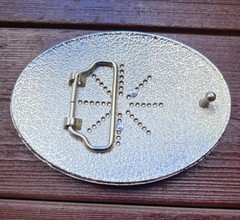 INITIAL  » A  » RODEO COWBOY LETTER SHINE GOLD SILVER WESTERN BELT BUCKLE