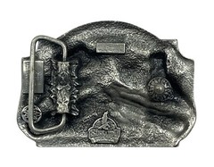 HARLEY DAVIDSON Belt Buckle 1986 D-40 Siskiyou USA Pewter The Pride is Back