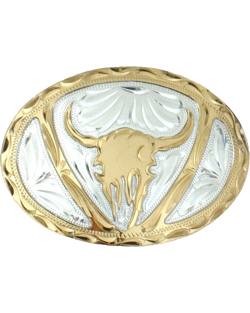 Western Express Men's Silver Steer Head Belt Buckle – FR-833