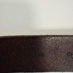 Distressed Genuine Leather Brown Belt Size 40 Silver Tone Buckle