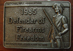 NRA 1985 Defender of Firearms Freedom Belt Buckle New