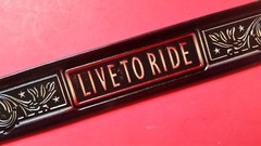 LIVE TO RIDE Leather Belt & Epoxy LTR Buckle (28&Prime;-54&Prime; waist) FAST DELIVERY!