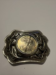 Walking Liberty / Silver Eagle Belt With A Vintage Buckle Frame