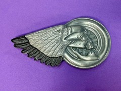 Eagle Skull Motorcycle Wheel Chopper Biker&rsquo;s Rider&rsquo;s Figural Cutout Belt Buckle