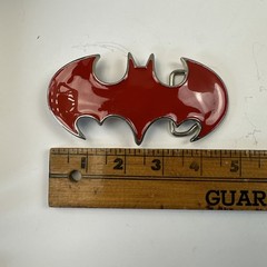 Batman Red and Silver Belt Buckle DC Comics, Movie