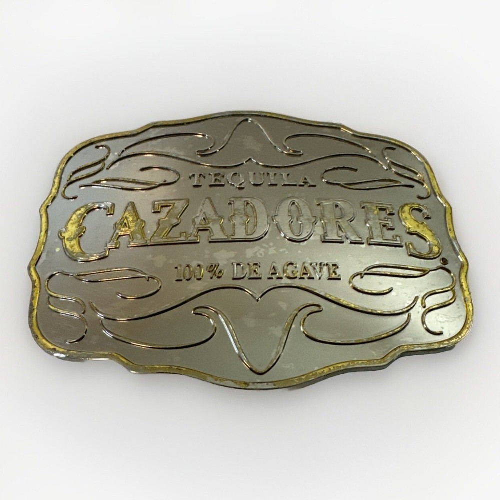 Tequila Cazadores 100% De Agave Belt Buckle 5 X 3.5 Inches 7 Oz
