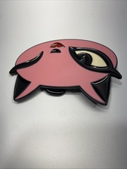 Vintage Y2K Pink and Black Enamel Cat Belt Buckle (3.5in x 2.25in) New Old Stock