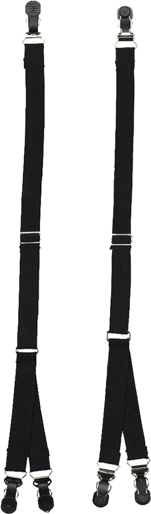 Black Y Style Military Uniform Shirt Stays Set