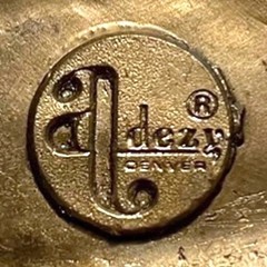 VTG Brass Dragon Belt Buckle A Dezy Denver Oval Relief Mystical USA Collectible