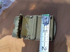 2 Solid Brass Military Web Belt Buckle 1.25&Prime; Made in USA. New in plastic Bag.