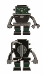 Men Women Silver Metal Fashion Belt Buckle Robot Animation Punk Rock Look Unisex