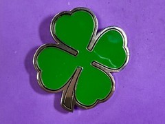 Lucky 4 Leaf Clover Irish St Patrick&rsquo;s Day Shamrock Green Enameled Belt Buckle